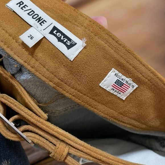 Re/Done Light Blue Distressed Mini Skirt - Picture 7 of 7